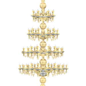 Панікадило бронзове з емаллю, 64 лампи, 80718