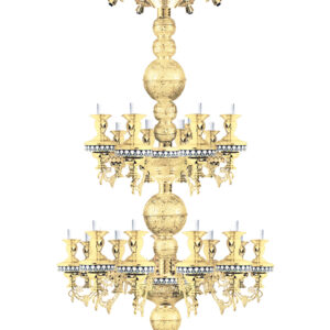 Панікадило бронзове з емаллю, 28 ламп, 80720