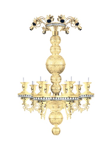 Панікадило бронзове з емаллю, 16 ламп, 80721